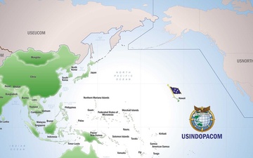 USINDOPACOM AOR MAP
