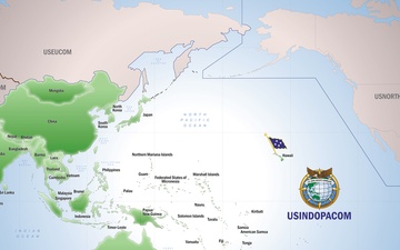 USINDOPACOM AOR MAP
