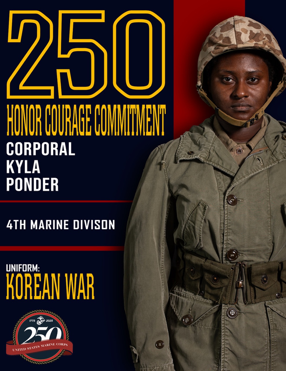 Marine Forces Reserve 250th Birthday pageant poster