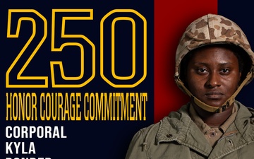 Marine Forces Reserve 250th Birthday pageant poster