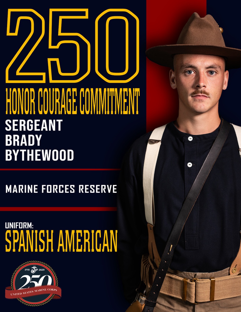 Marine Forces Reserve 250th Birthday pageant poster