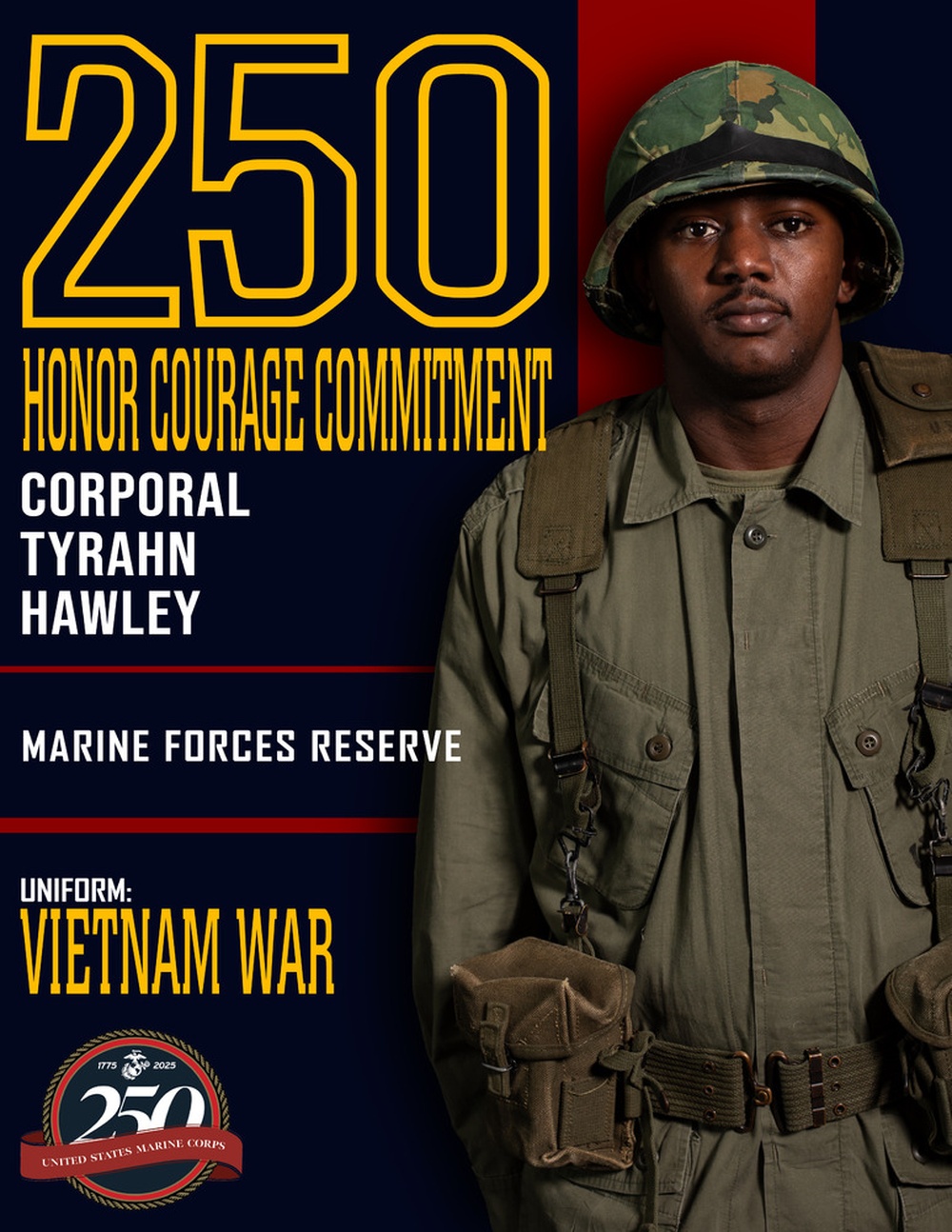 Marine Forces Reserve 250th Birthday pageant poster