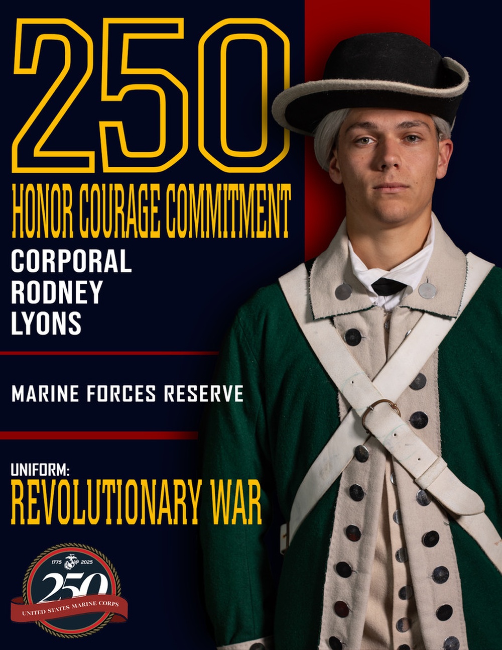 Marine Forces Reserve 250th Birthday pageant poster