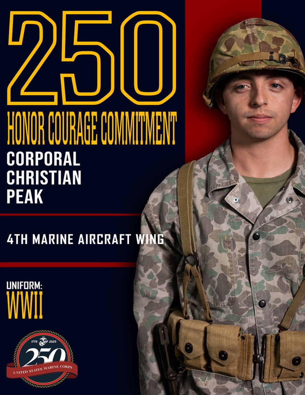 Marine Forces Reserve 250th Birthday pageant poster