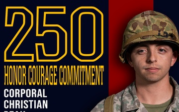 Marine Forces Reserve 250th Birthday pageant poster