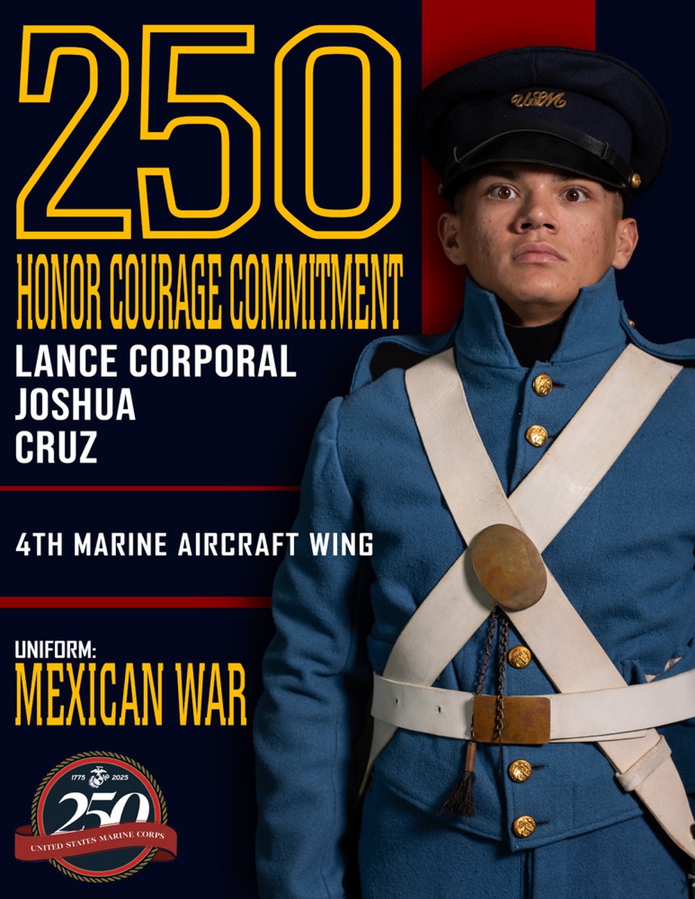 Marine Forces Reserve 250th Birthday pageant poster