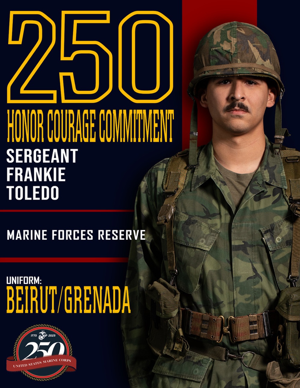 Marine Forces Reserve 250th Birthday pageant poster