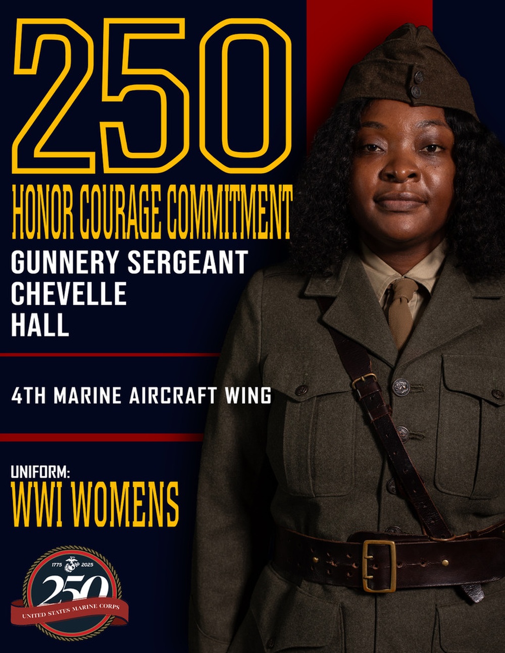 Marine Forces Reserve 250th Birthday pageant poster