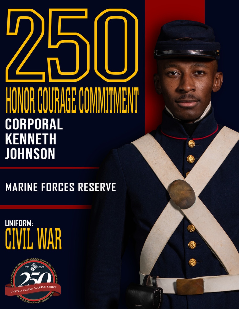Marine Forces Reserve 250th Birthday pageant poster
