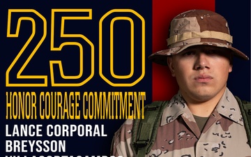 Marine Forces Reserve 250th Birthday pageant poster