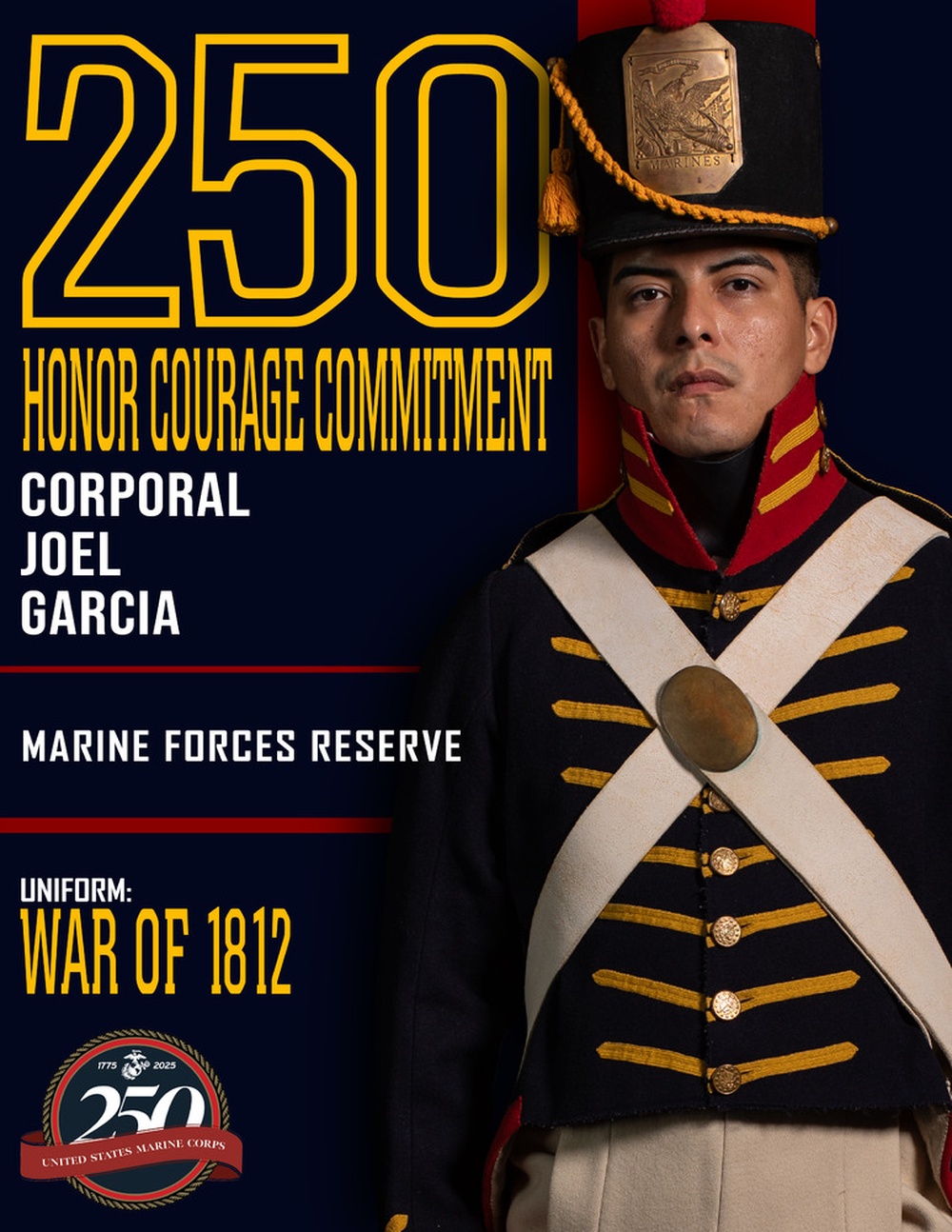 Marine Forces Reserve 250th Birthday pageant poster
