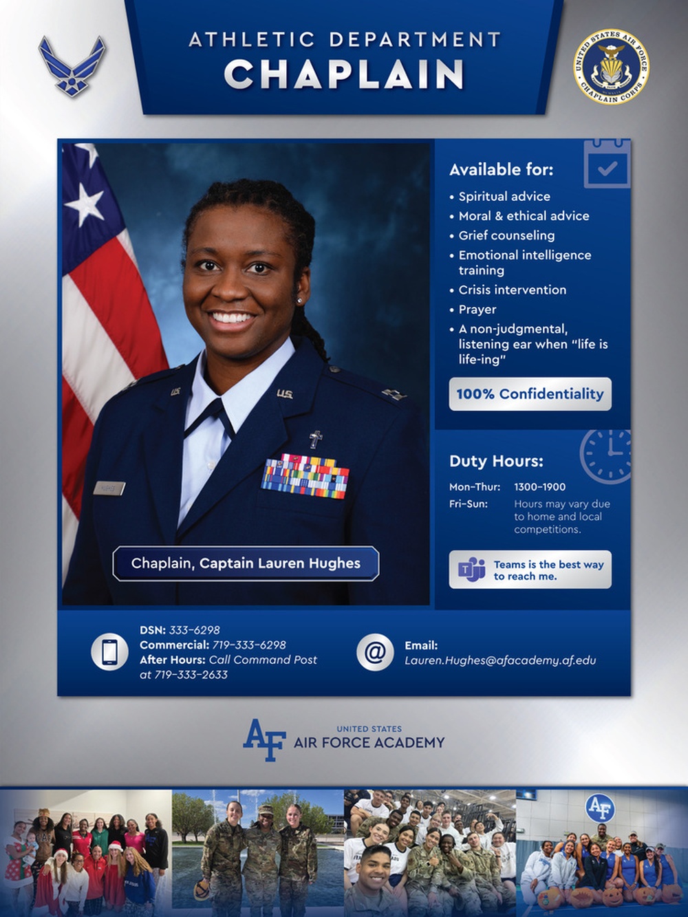 Athletic Department Chaplain Flyer