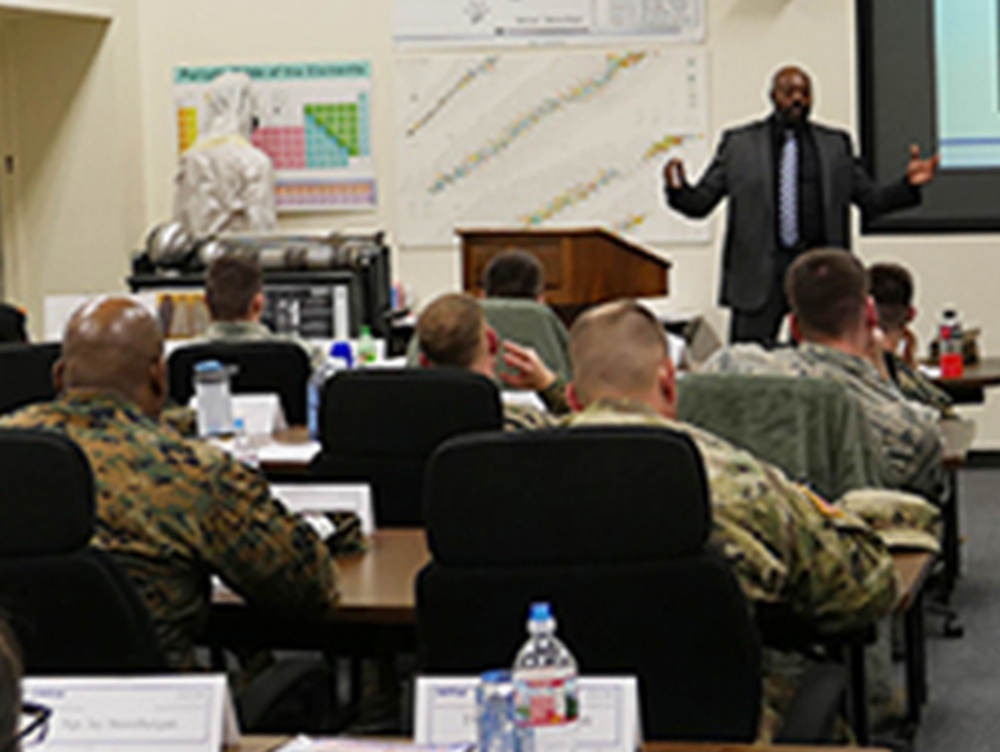 DTRA Personnel presenting at a DNWS class DTRA Personnel presenting at a DNWS class