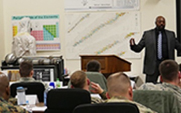 DTRA Personnel presenting at a DNWS class