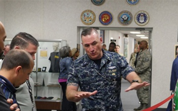 Military personnel instructing at the Nuclear Weapons Instructional Museum