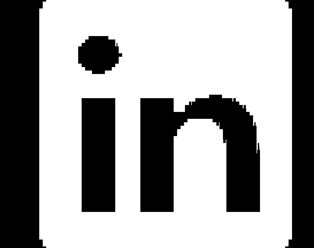 White Linkedin Incon