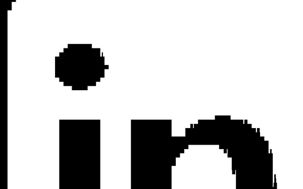 White Linkedin Incon