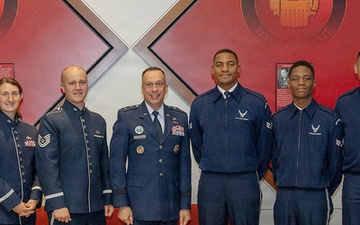 Members of DTRA celebrate the 78th birthday of the United States Air Force