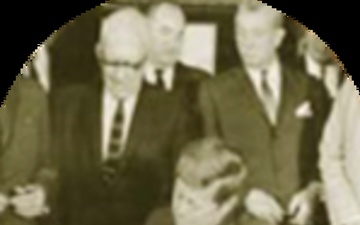 President Kennedy signing treaty