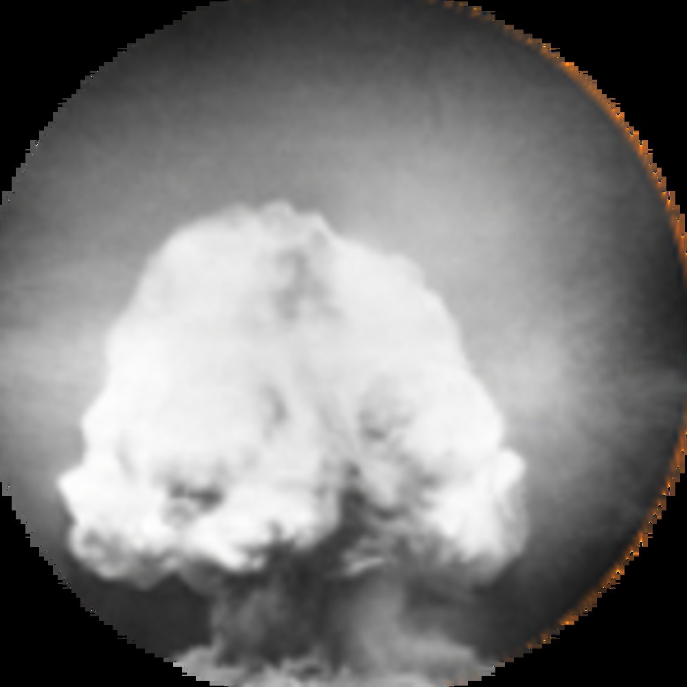 Nuclear cloud in black an white Nuclear cloud in black an white