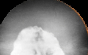 Nuclear cloud in black an white