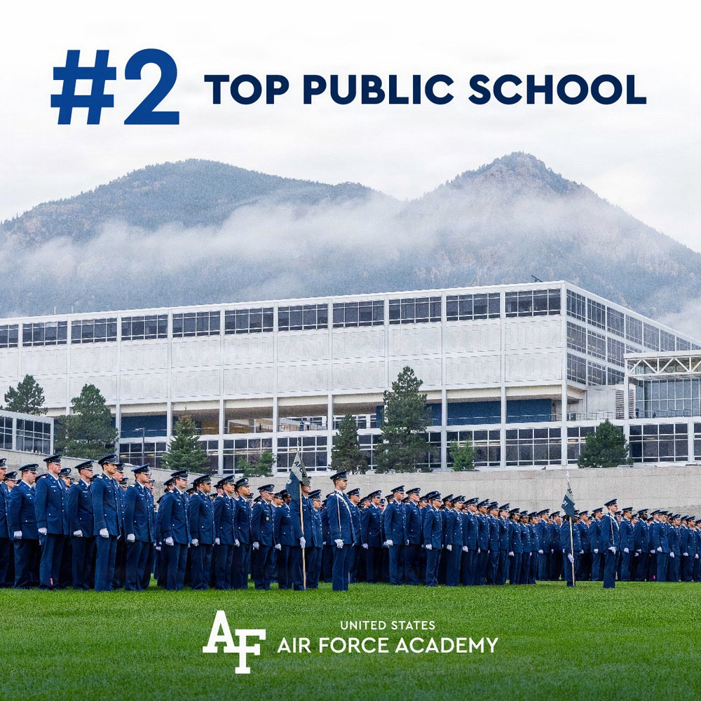 U.S. Air Force Academy #2 Top Public School Social Media Graphic