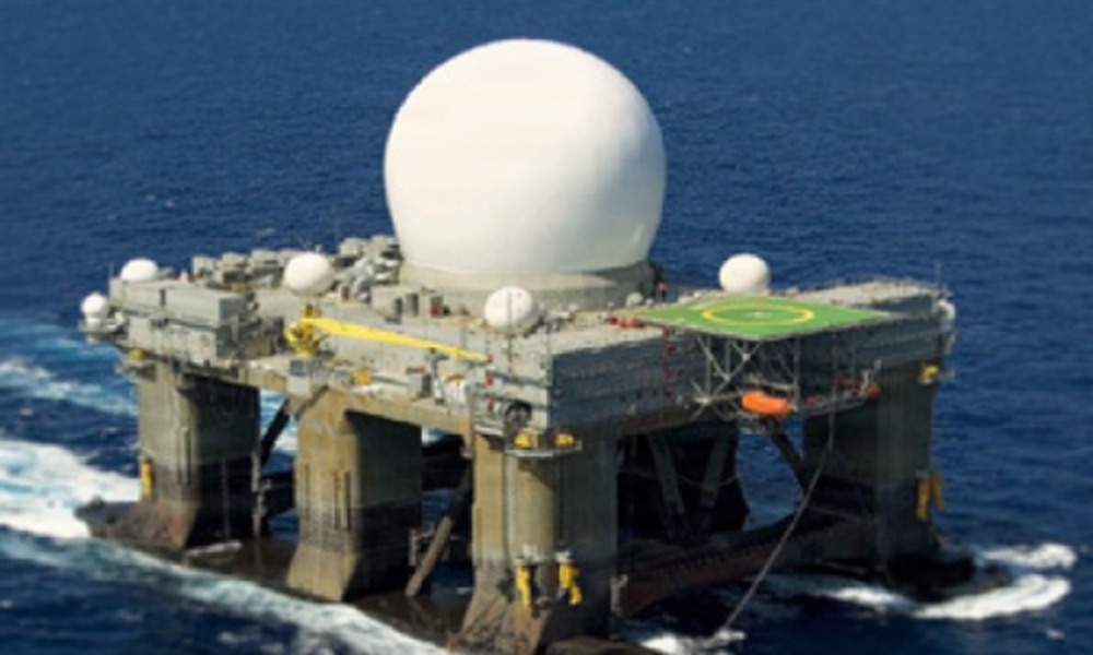 Platform at Sea with White Dome Platform at Sea with White Dome