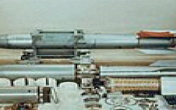 Bomb with parts on table