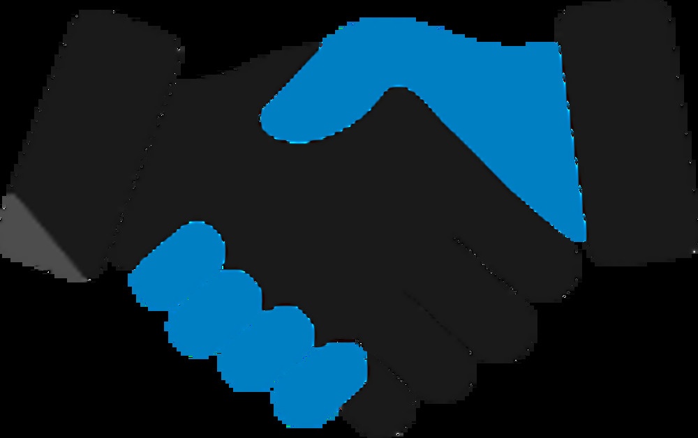 blue handshake icon blue handshake icon