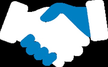 white handshake icon