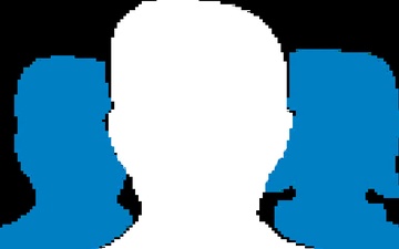 one person  with 2 persons behind icon