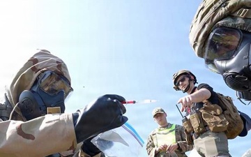 Military personnel participating in DTRA technology testing exercise.