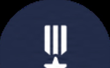 White Icon of a star medal with a ribbon