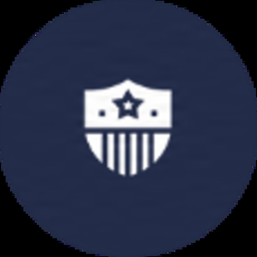 shield Logo, white on dtra blue background shield Logo, white on dtra blue background