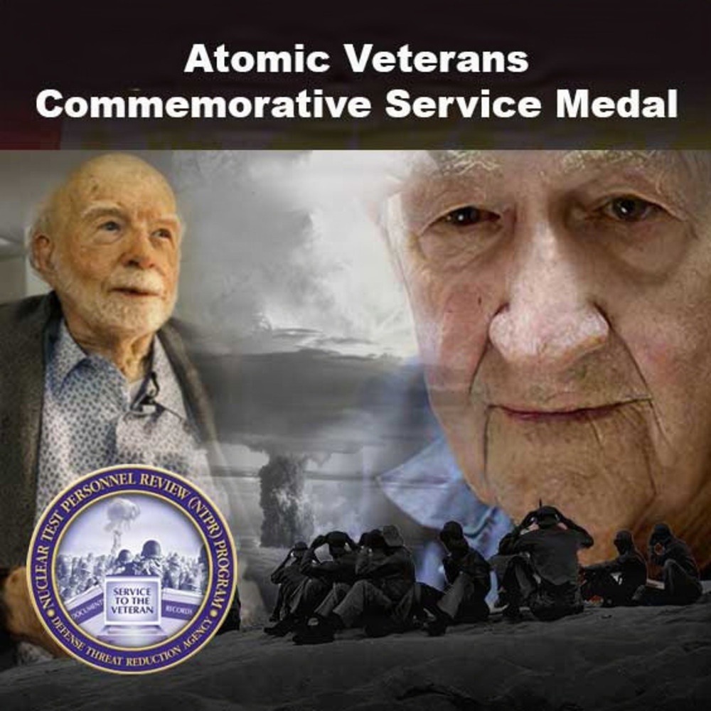 Composite of Atomic Veterans with the Atomic Veteran Seal Composite of Atomic Veterans with the Atomic Veteran Seal