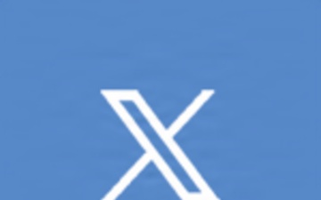 X Logo, white on light blue background, used for x platform