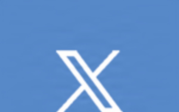 X Logo, white on light blue background, used for x platform