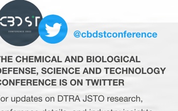 Social media graphics promote the Joint Science and Technology Office Chemical and Biological Defense Science and Technology Conference on X