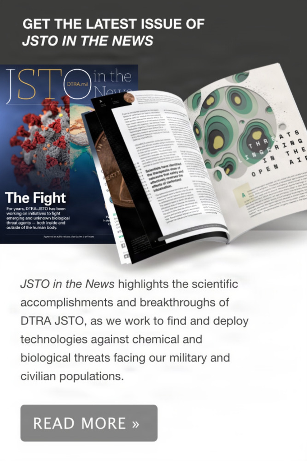 A promotional graphic advertises "JSTO in the News" featuring an open magazine design. A promotional graphic advertises "JSTO in the News" featuring an open magazine design.