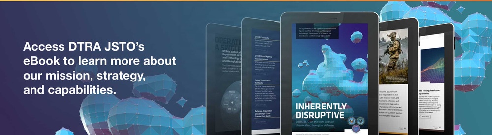 Five tablets displaying various information represent the JSTO eBook page header, showcasing digital resources and publications available through the Joint Science and Technology Office. Five tablets displaying various information represent the JSTO eBook page header, showcasing digital resources and publications available through the Joint Science and Technology Office.