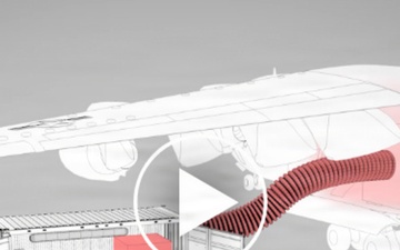 A graphic illustrates transportation and logistics concepts for the video &quot;PACKING HEAT IN THE FIGHT AGAINST COVID-19,&quot;