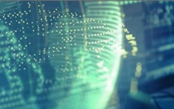 computer screens and hud image of the earth.