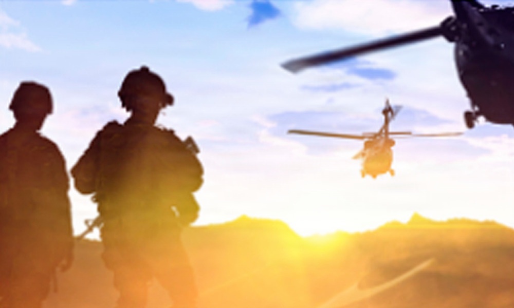 Military helicopters transport personnel during operations, with silhouettes of service members visible against the sky. Military helicopters transport personnel during operations, with silhouettes of service members visible against the sky.