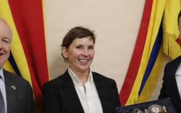 The Defense Threat Reduction Agency’s Cooperative Threat Reduction met with the Minister of Internal Affairs (MIA) and representatives from the American Embassy to Moldova and the Bureau for International Narcotics and Law Enforcement Affairs