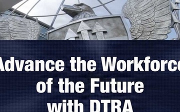 Inforgraphic of the DTRA Eagle Statue with &quot;Advance Workforce of the Future&quot;