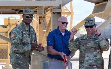 Military Personnel at Batch Plant Ceremony