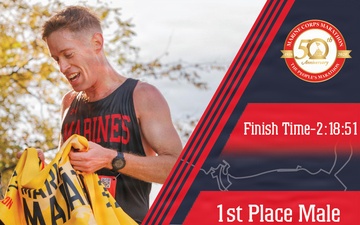 50th Marine Corps Marathon 1st Place Male Finisher