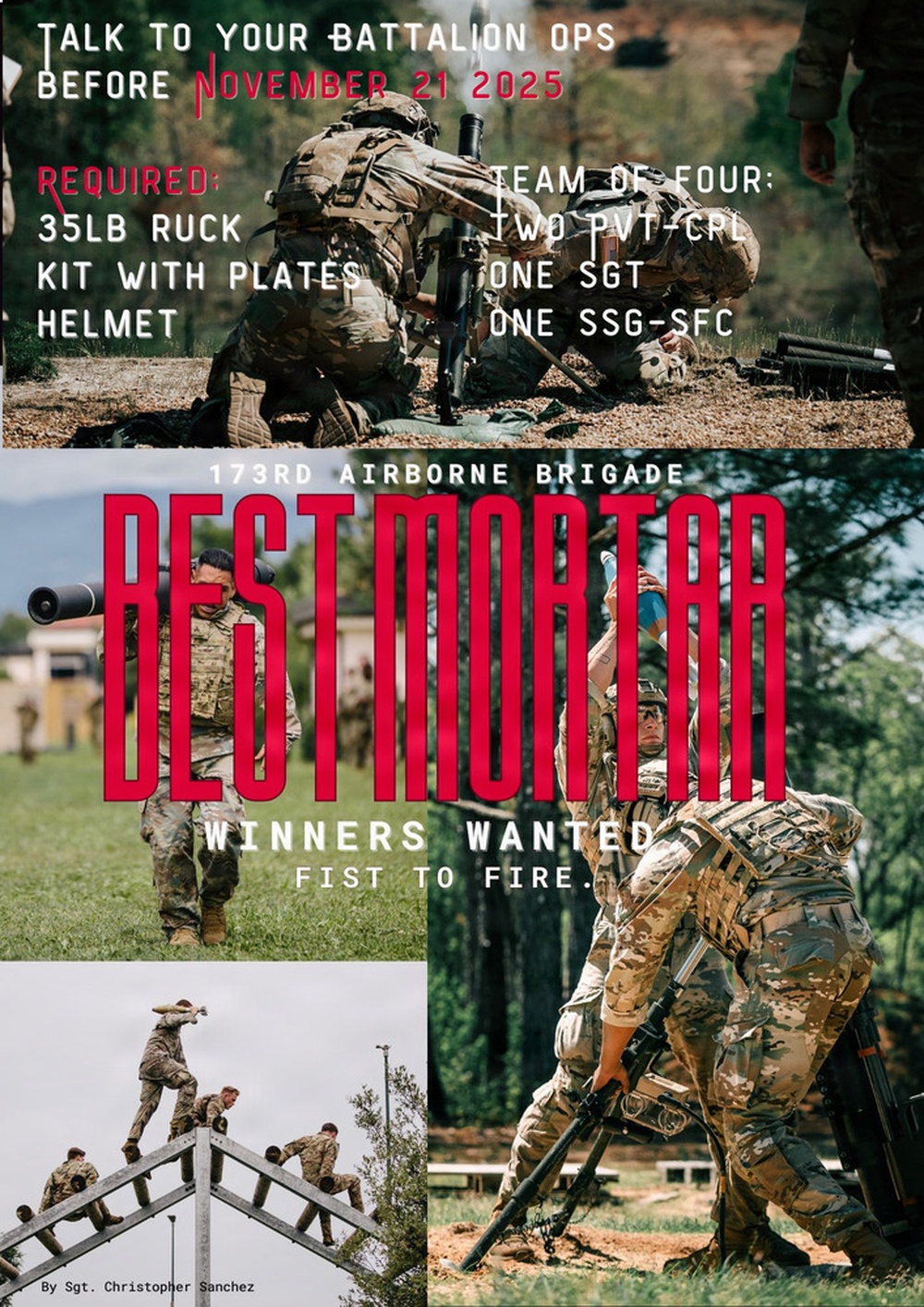 Who’s the Best? 173rd Airborne Brigade Opens Tryouts for 2025 “Best of Series”