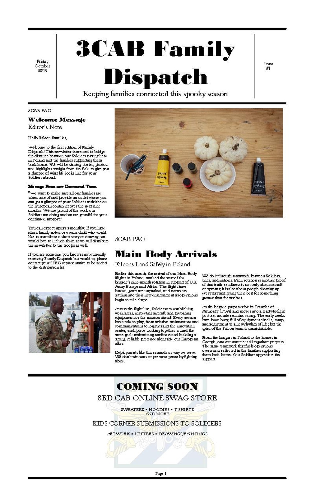 3rd CAB Family Dispatch October