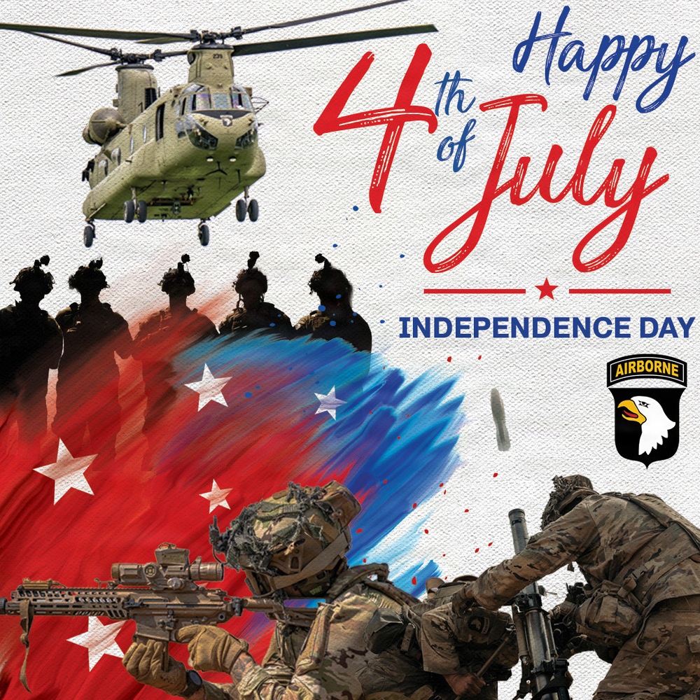 101st Airborne Division (Air Assault) 4th of July Social Media Graphic for 2025